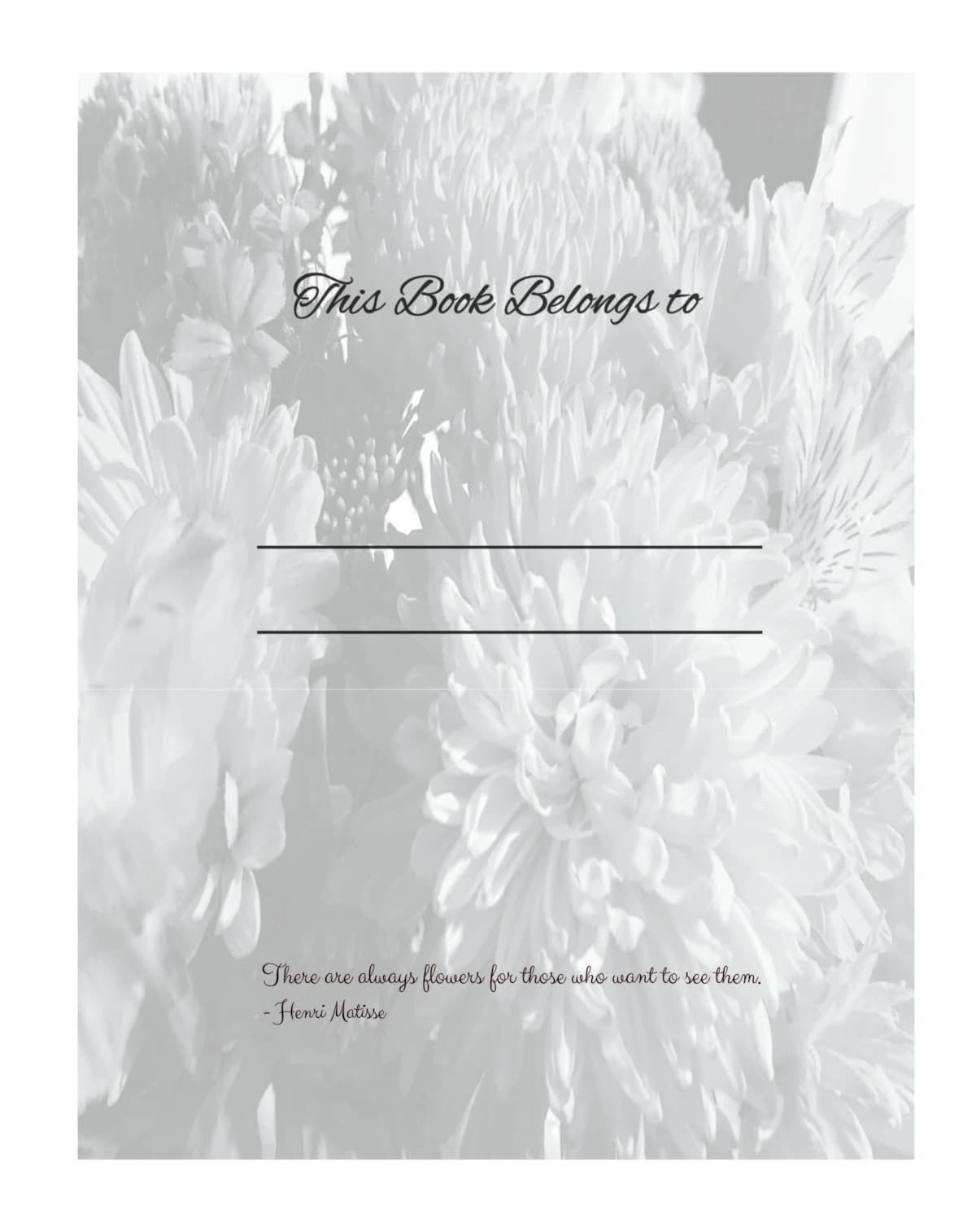 Floral Journal — inside page 1