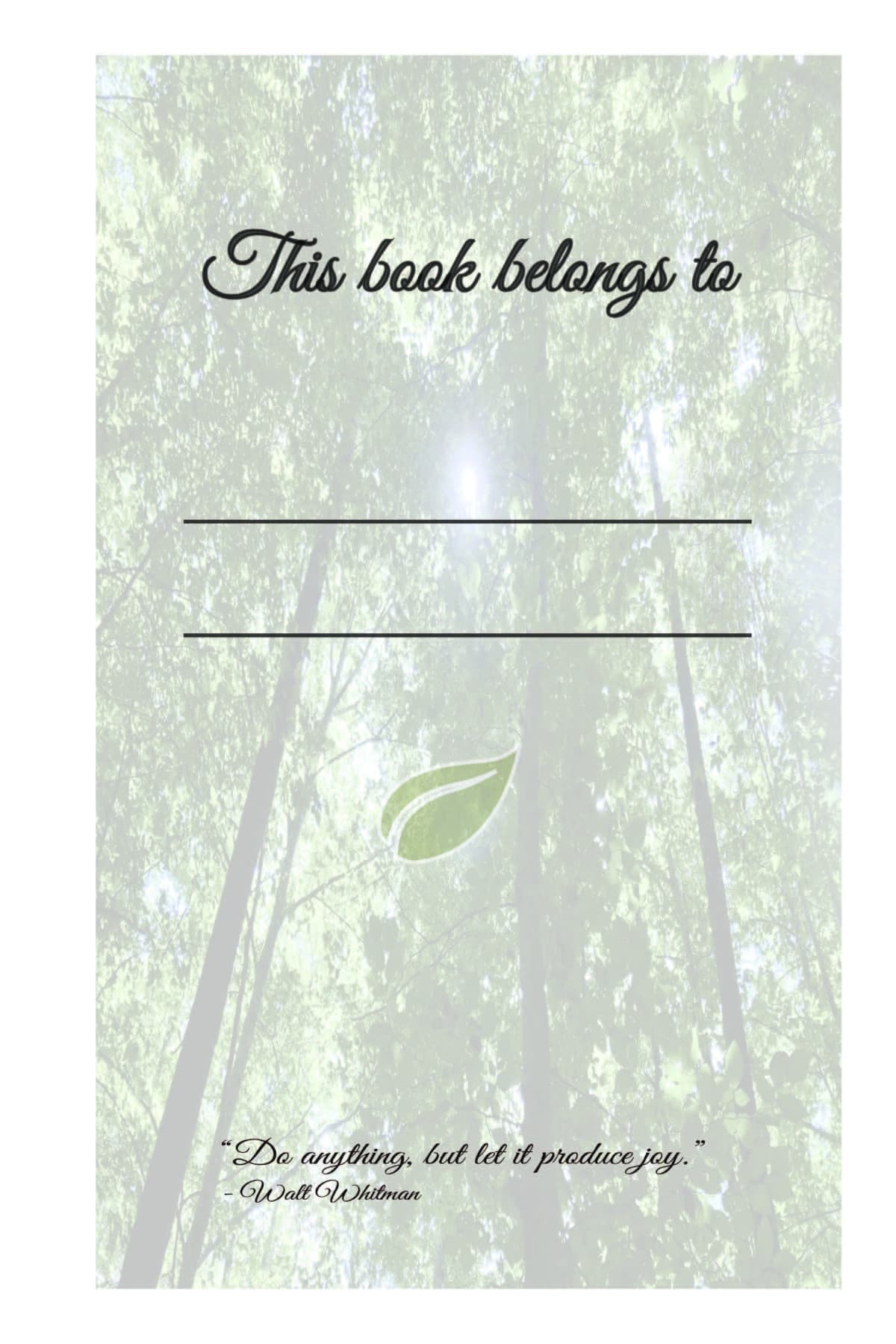 Woods Journal — inside page 1