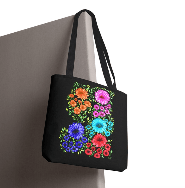 Floral Themed Design Tote Bag